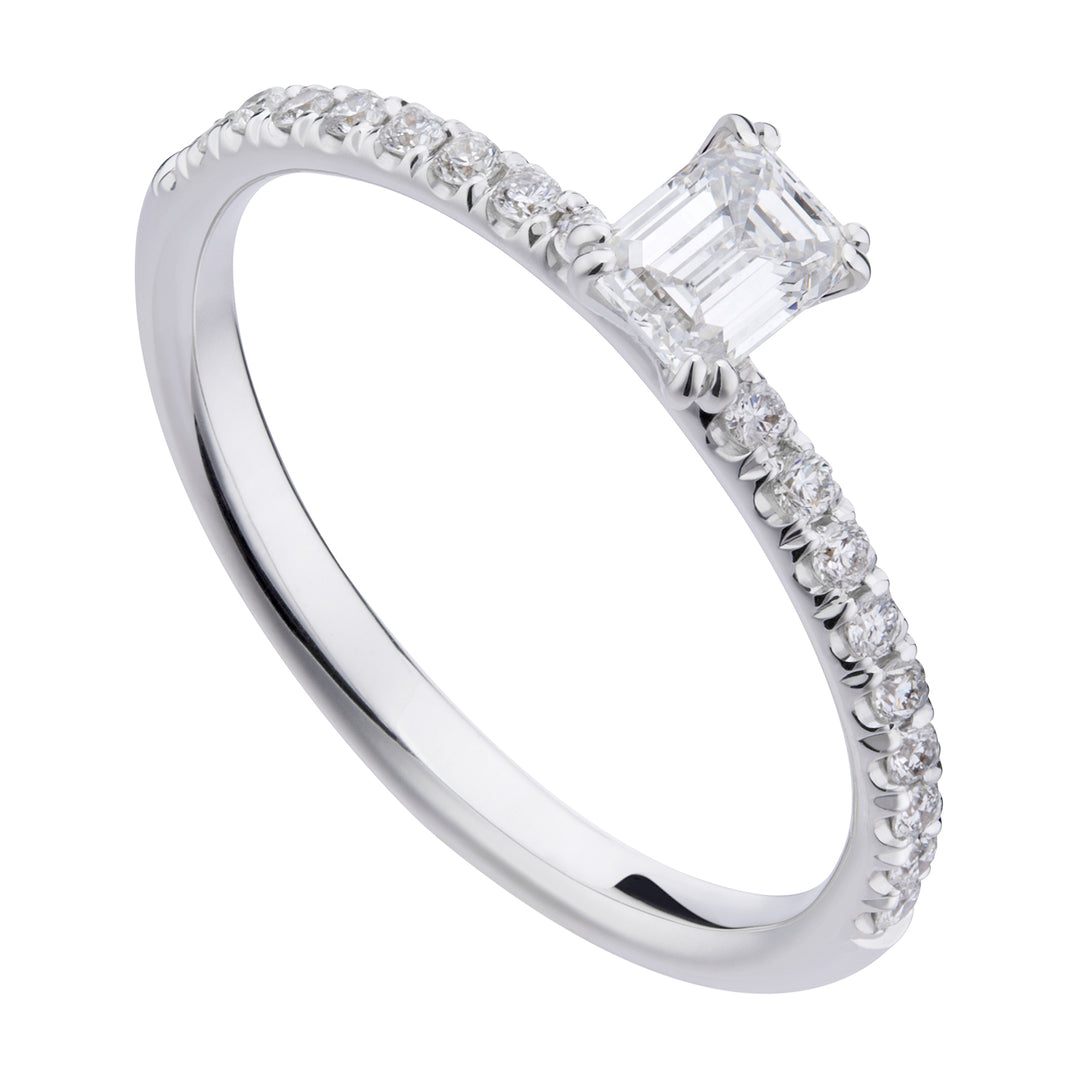 Inel rege solitar World Diamond Group cu smarald de 0,40 ct AEMC016DI1-19010110061
