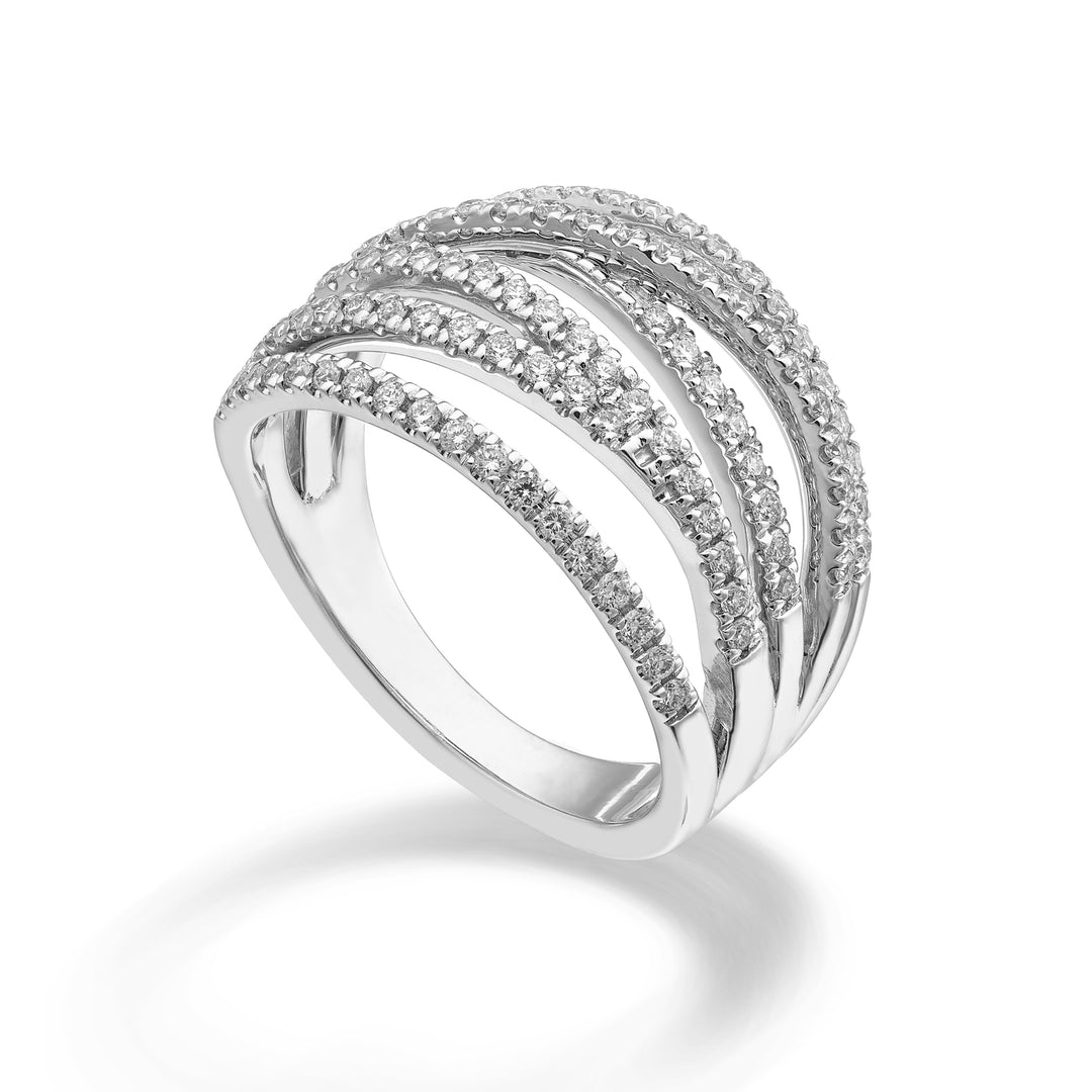 Golay diamantring seks rækker sat i hvidguld AMF7954DB-25353110013