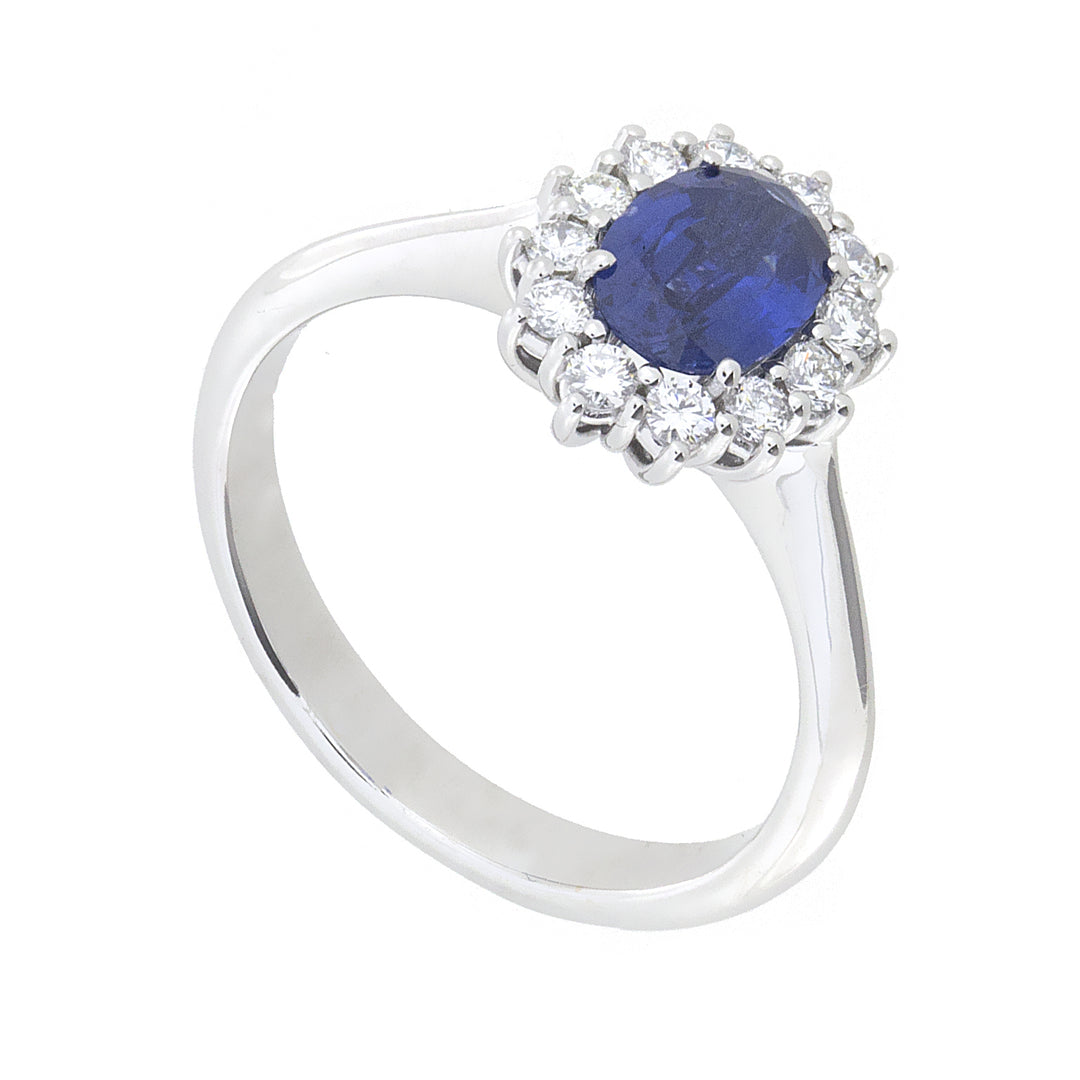 Golay 7x5 oval safir yüzük ACL002WDIZB-23321110191