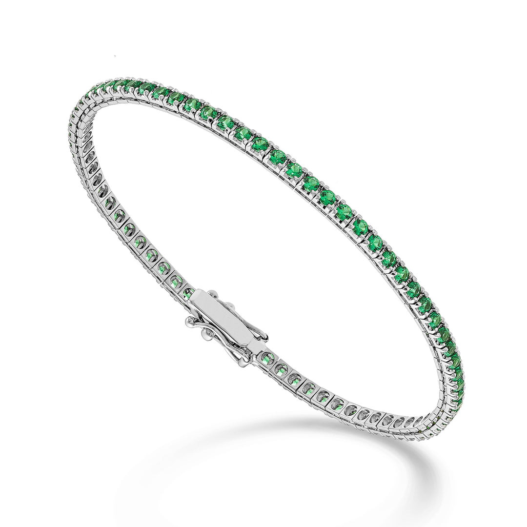 Nihama br tennis 18k smaragder ct.2.53 cm.17.5 - 70 indstillinger NBTQ250SMRO4