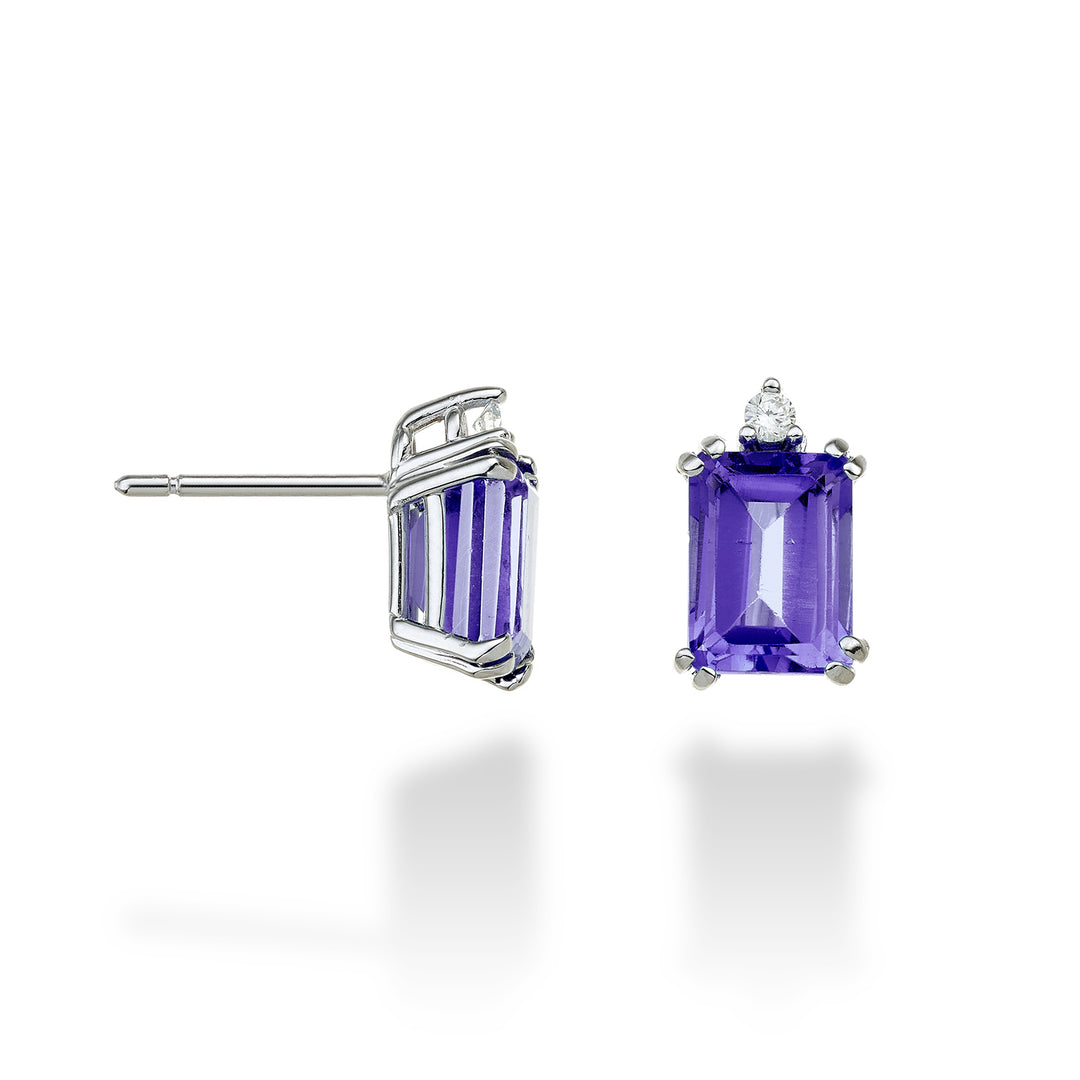 Nihama nebo 18k osmihranný ametyst 8x6 ct.2,60 pr. ct.0,06 NOCL090DIAMET3O4