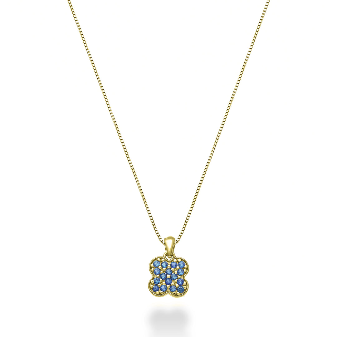 Mikiko cl 18k neliapila safiirit 0,12 ct keltakulta MD5163O1ZFR