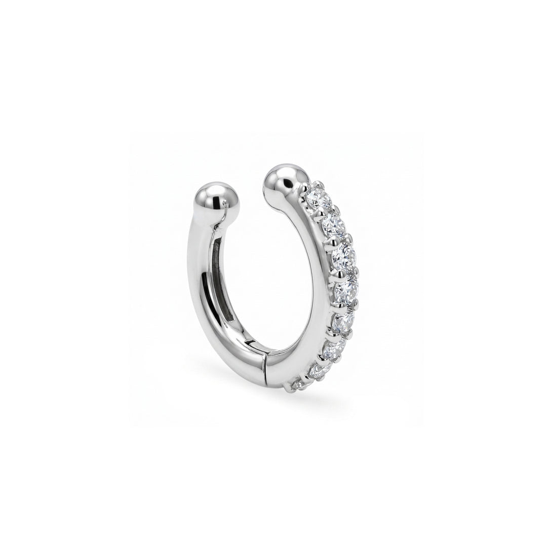 Pendiente golay spring ear cuff con diamantes en oro blanco OEC814DB-26028110274