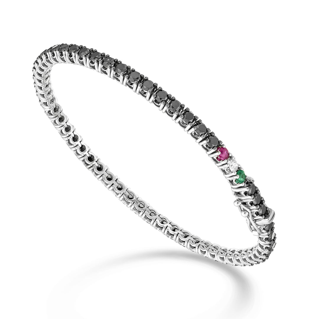 Tenisový náramek Golay Italská nit průměr černý 5,85 ct BTF538BKIT010-175-24283110065