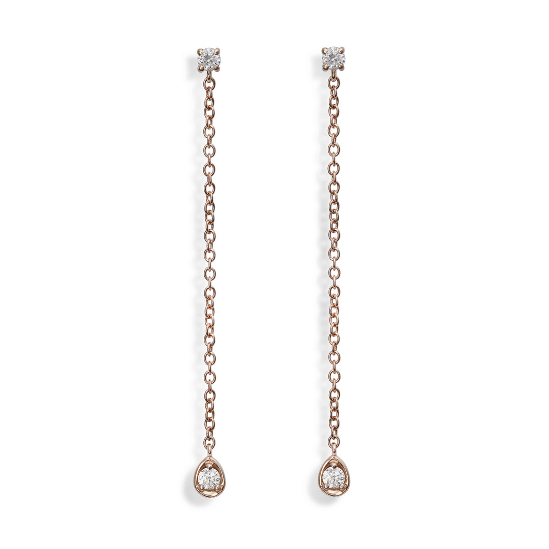 World Diamond Group lub 18-karatowy łańcuszek z opadającą ramką o masie 0,20 ct, 4 cm różowy GO5070O3BR020
