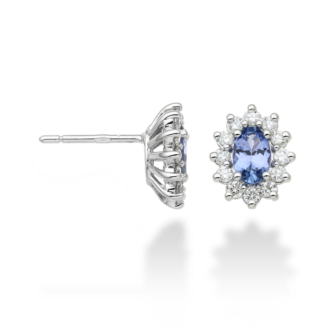 Nihama tai 18k tansaniitti n. soikea 6x4 ct.0,76 halk. 0,46 ct NO5030O4TZN