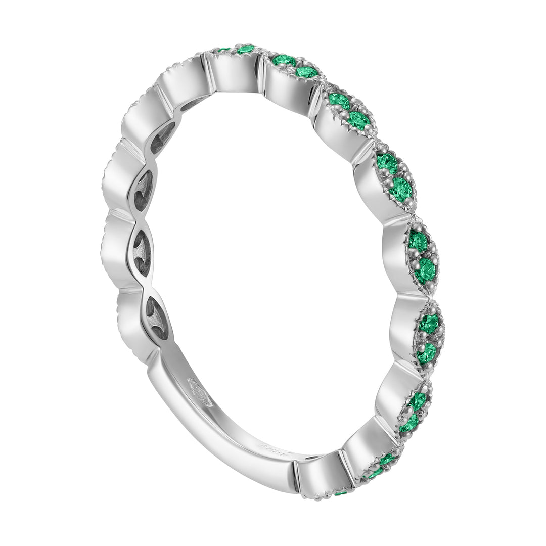 World Diamond Group smaragd fingerring med skyttelinställningar AET026BSM6