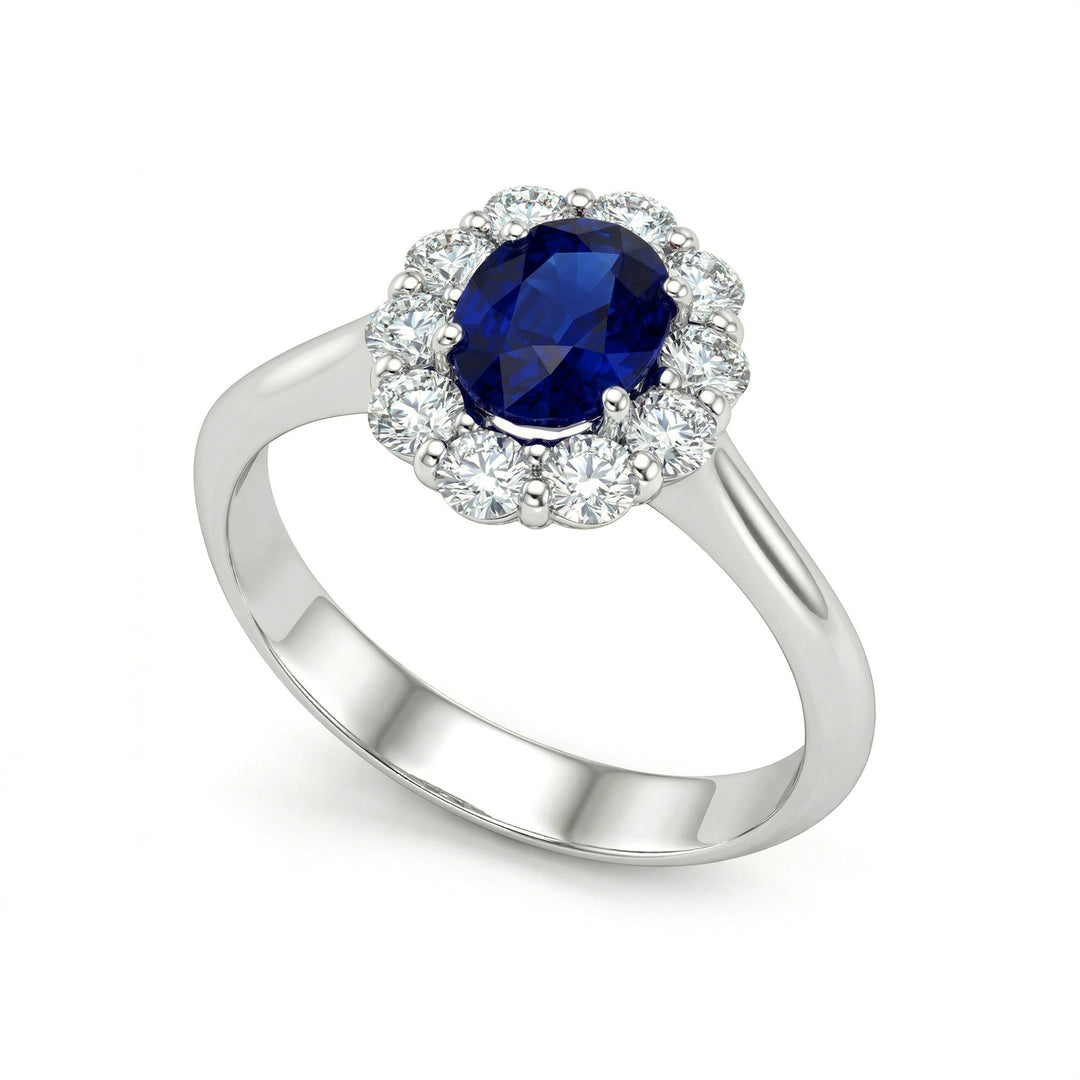 Anillo Golay zafiro ovalado 7x5 y diamantes ACL045DIZB-22214110057