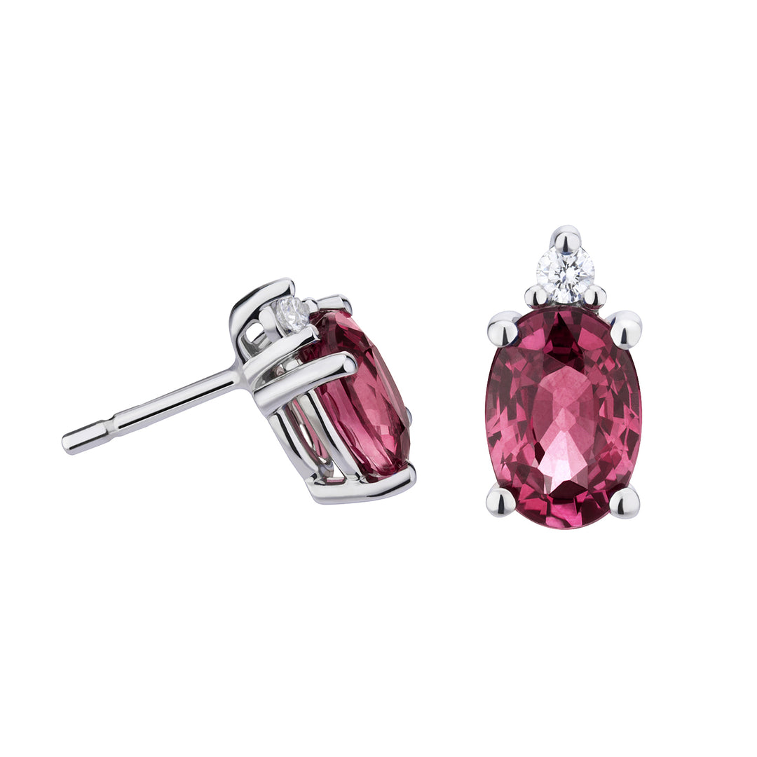 Pendientes Golay rubí ovalado 7x5 y diamantes OCL092DIRU2-26042110243