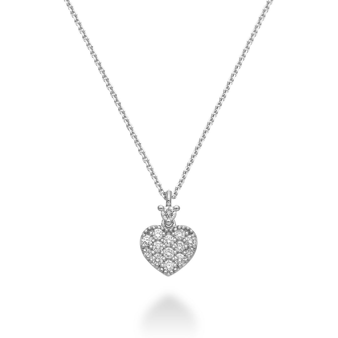 Golay cl 18k 0,15 ct corazón plano tamaño 1 gato de oro blanco. blanco GD5087O4BR015-1