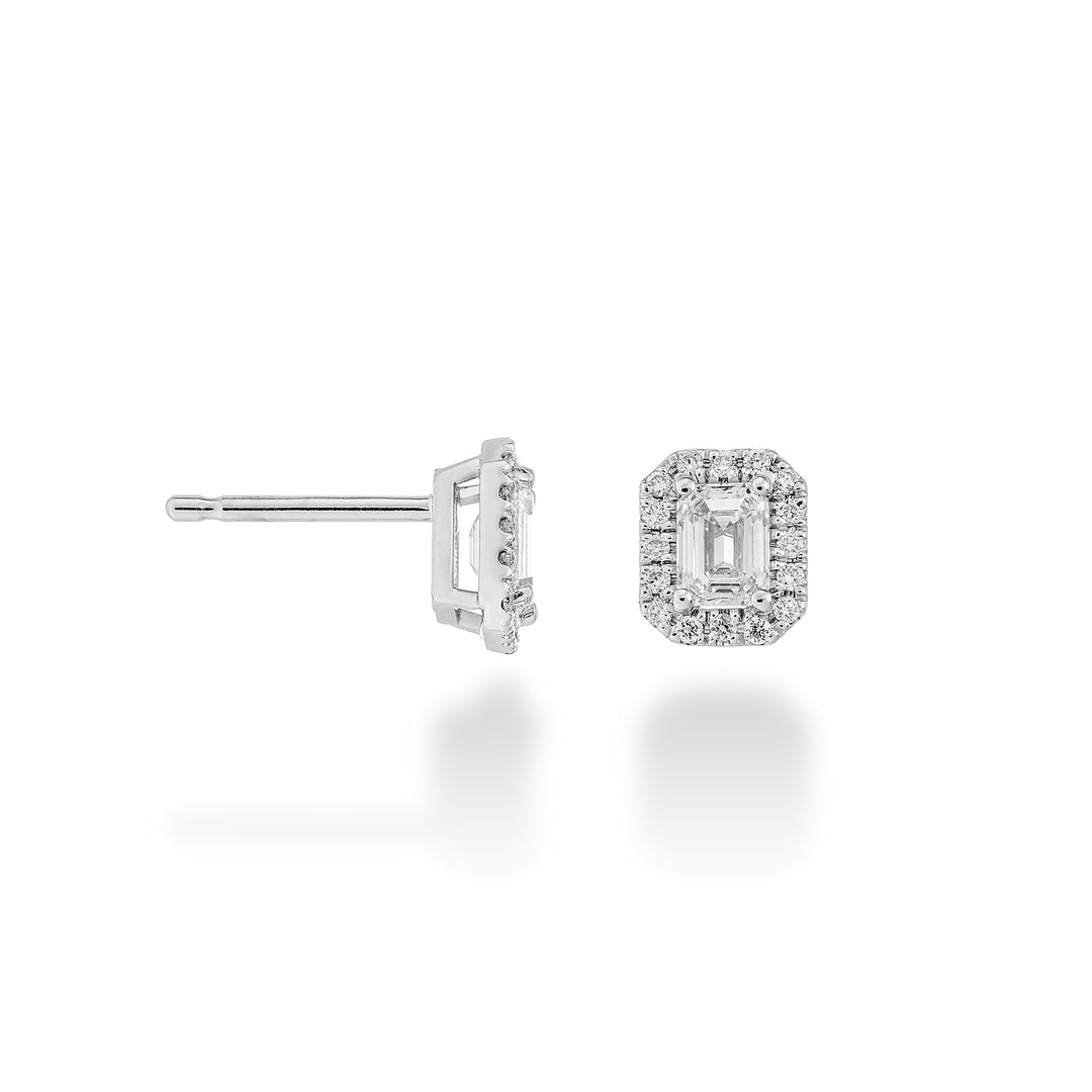 Golay örhängen storlek central emerald 0,40 ct och diam OCLCEM001D40-22329110015