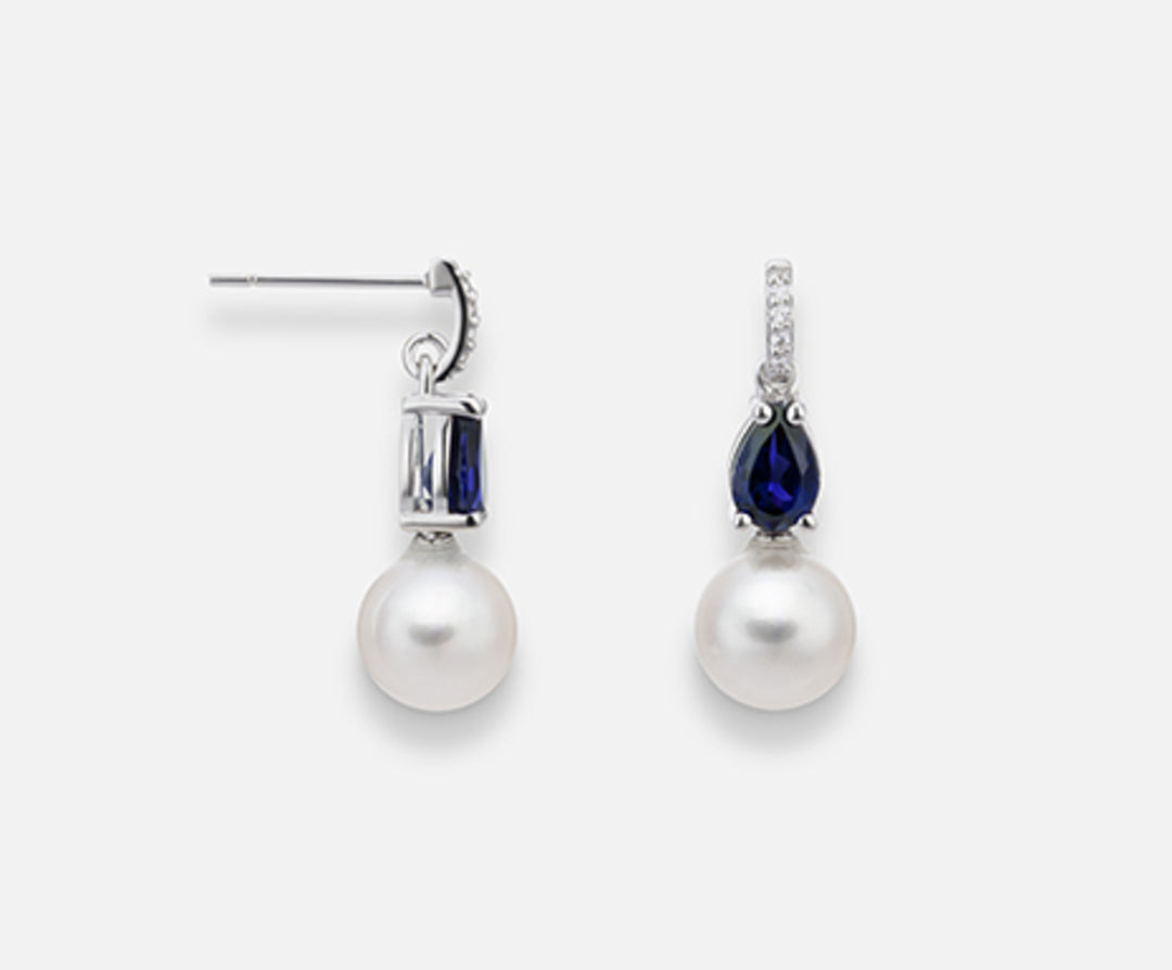 Mikiko tai 18k fw 7.5/8 sapphire drop 6x4 ct.1.08 dia ct.0.03 MO1525O4FABI075