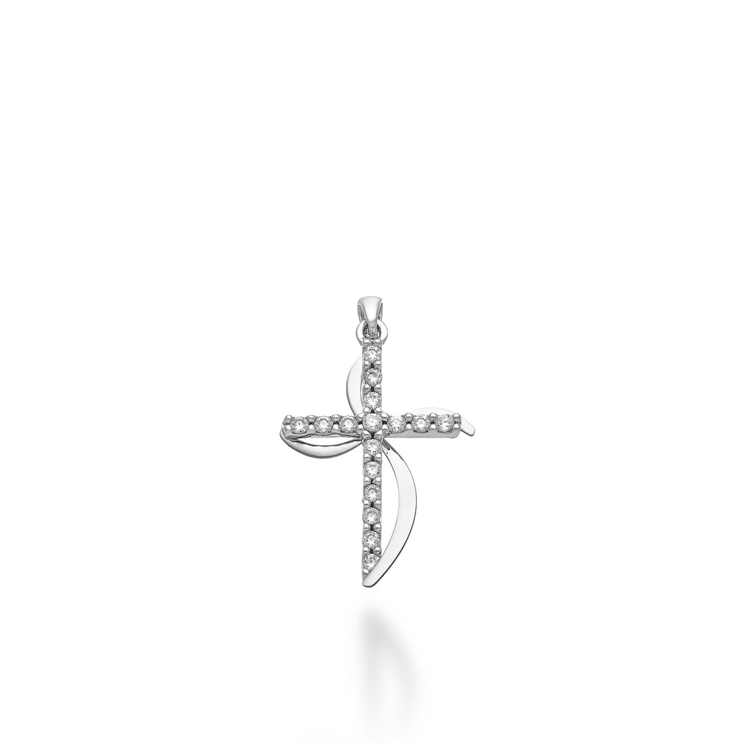 Mikiko Pe 18 Karat 0,15 ct Weißgoldkreuz 1,7 cm MP5023O4BR015
