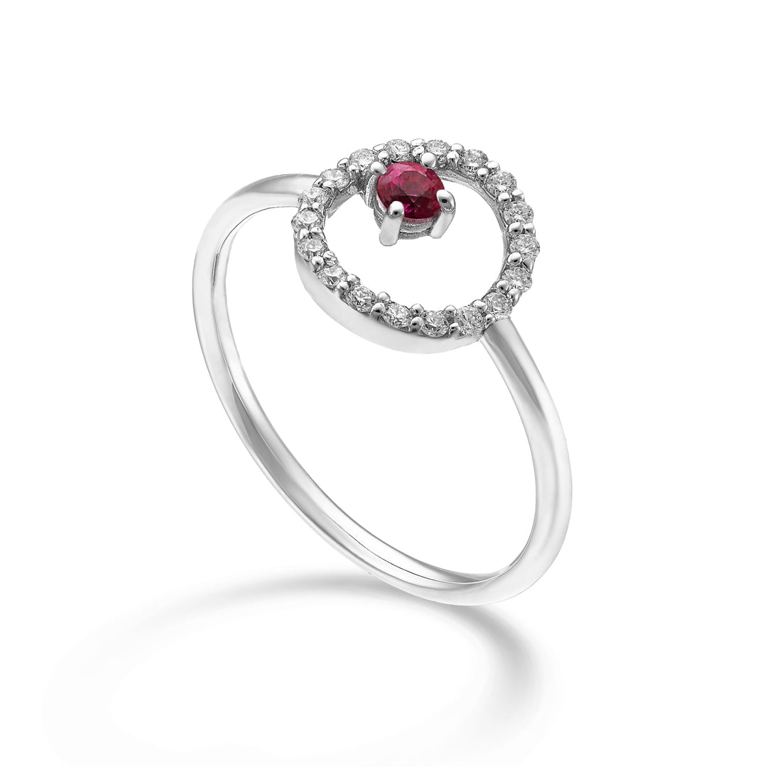 World Diamond Group 18k "kulatý" rubín n. Průměr 0,11 ct ct.0.14 GA5184O4RBN025