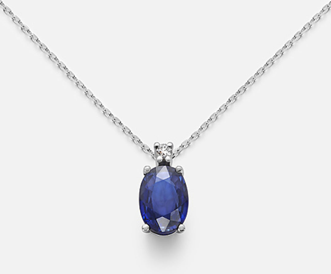 Mikiko cl 9k sapphire n. oval 7x5 ct.0.80 diam. ct.0,015 MD5035R4ZFN080