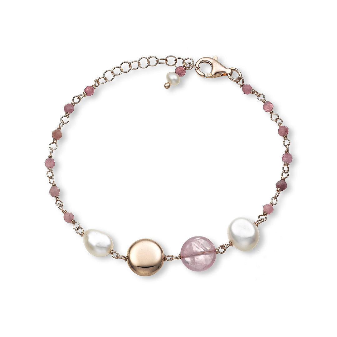 Mikiko br ag925 fw bar 6/7 9/10 pembe kuvars MB7442A3QUARZOROSA
