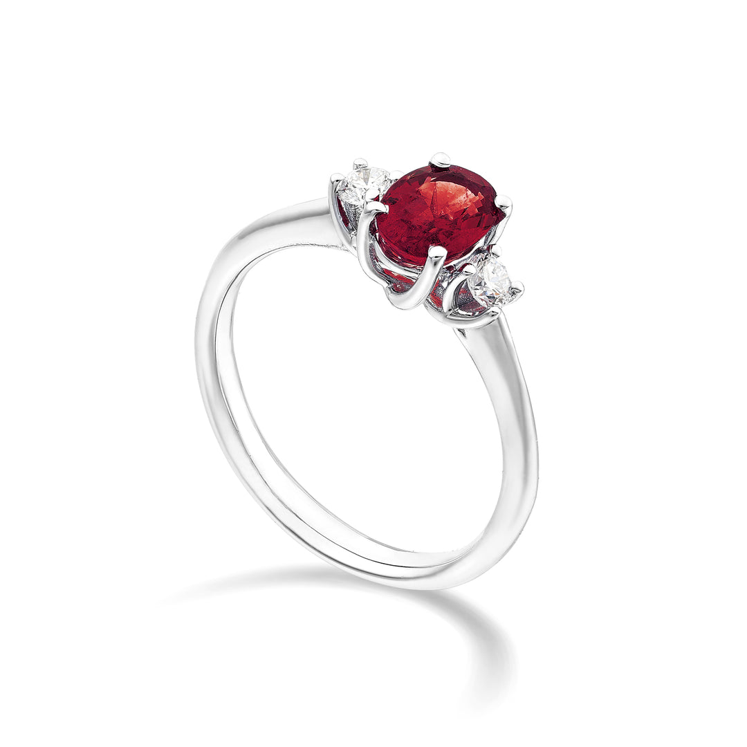Golay trilogie prsten šupina rubín ov 5x4 a diamanty +11,5 ATRS438DRU54-24270110097