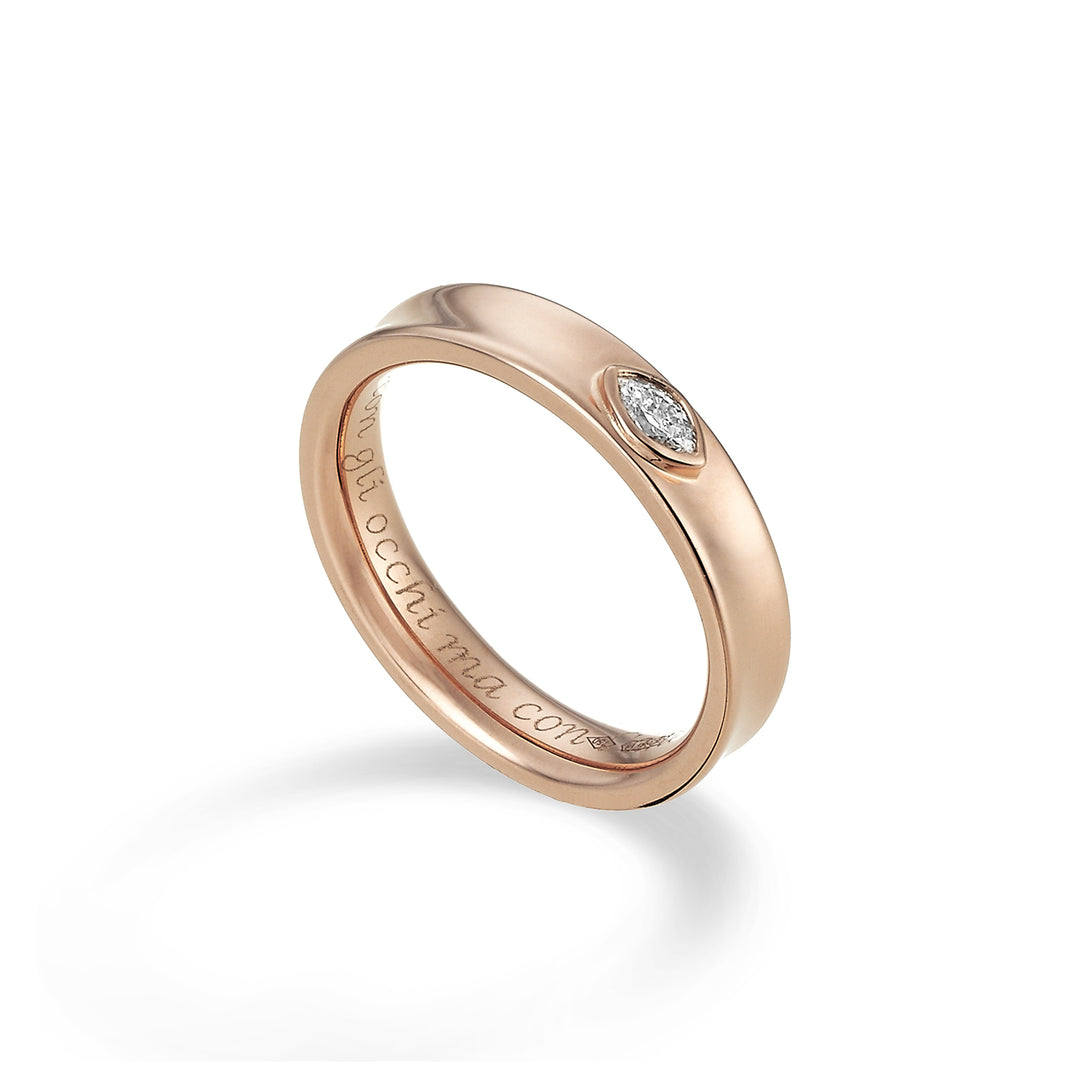 Golay, ein mittelgroßer Ehering aus 18 Karat mit Marquise-Karat 0,07 GAFEDE03DIO3,007