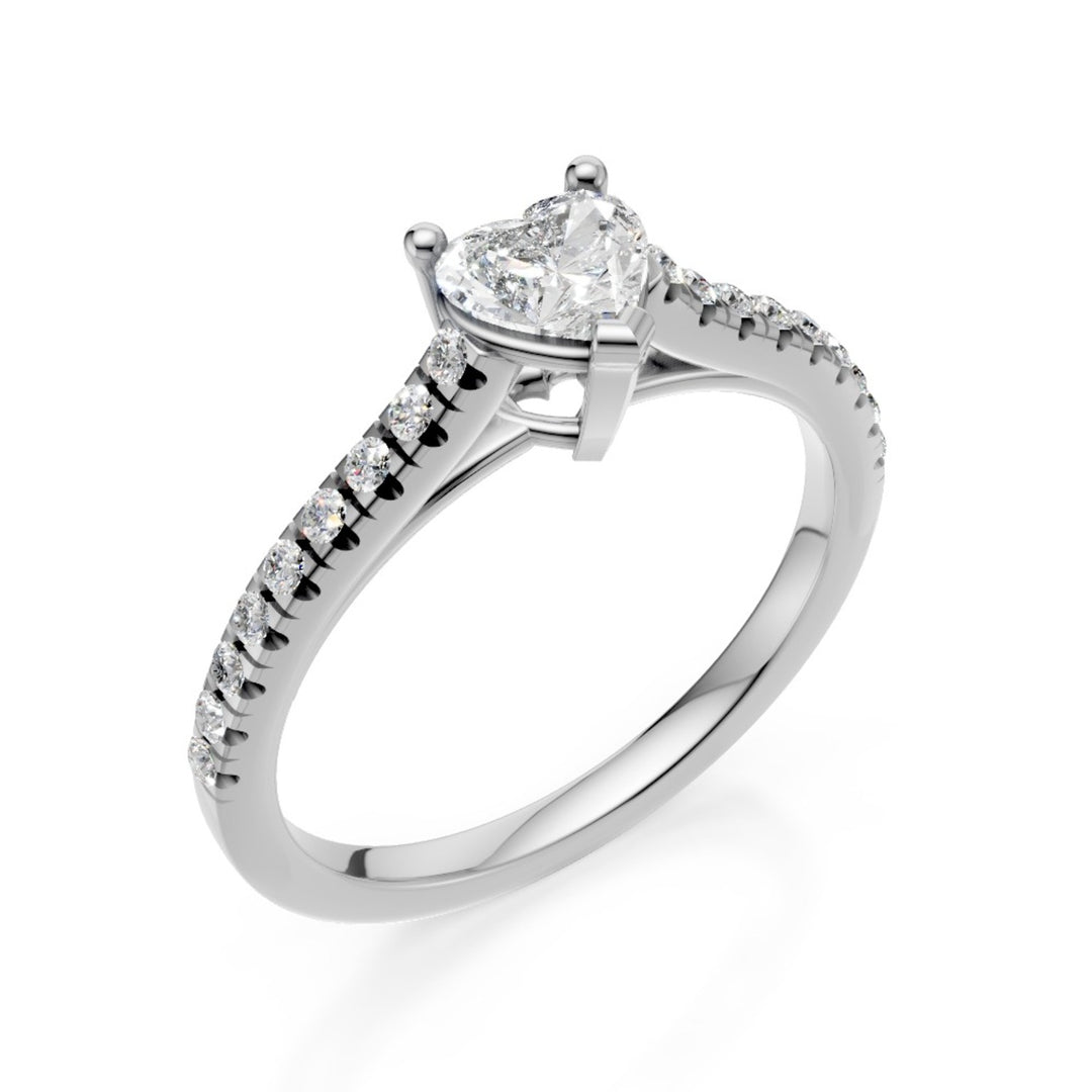 X-Diamond an 18kt solitaire heart lab g.d. ct. 0.49- cent. 0.32, stem 0.17 XXD00AN019O4BI049