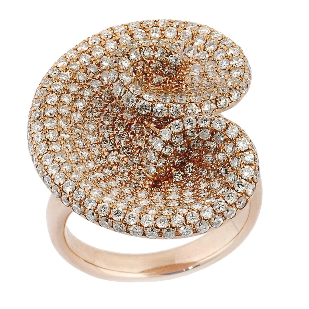 Golay rose gull fantasy pave ring med diamanter ARTR8580R-10250000034