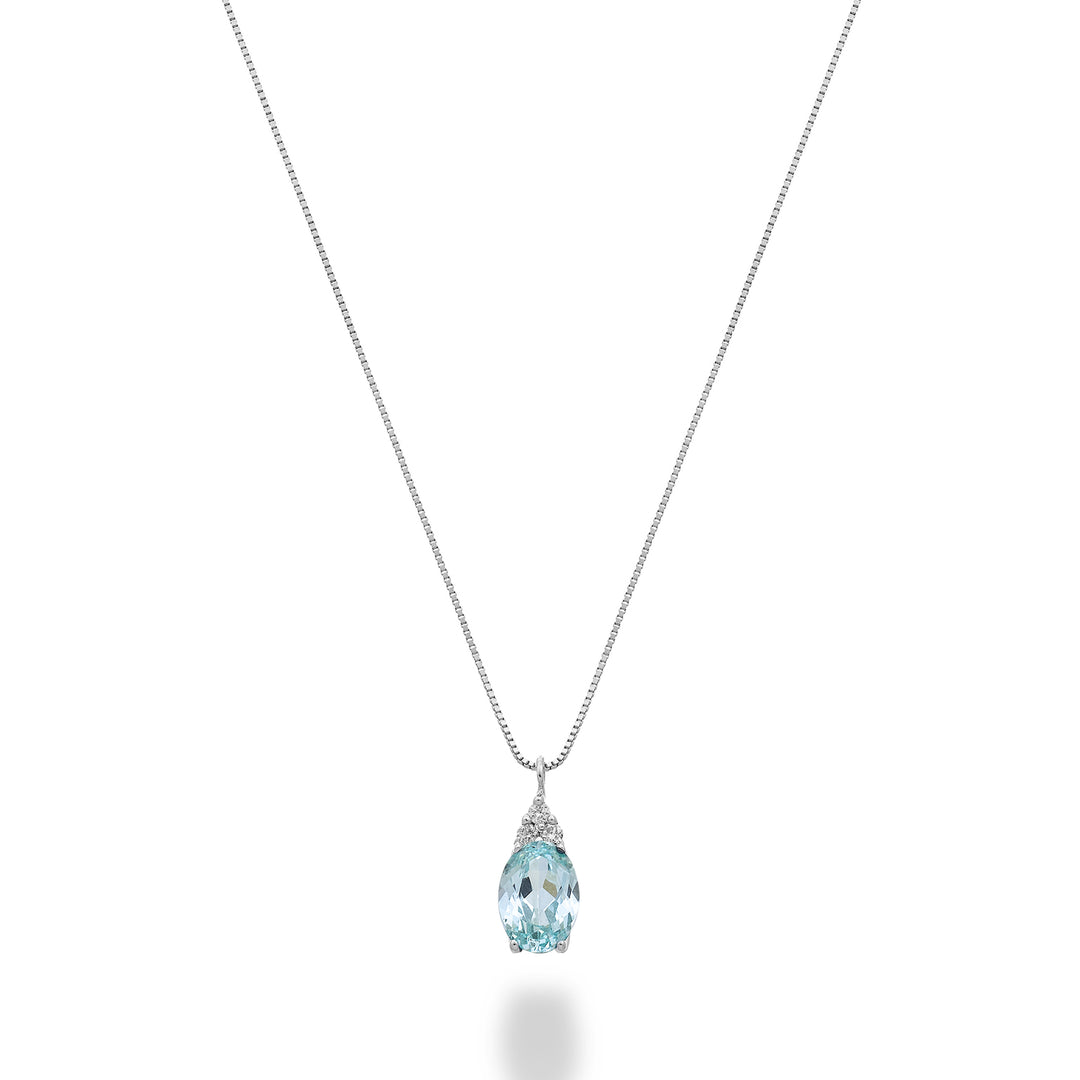 Mikiko cl 18k oval paraiba turmalin 6x4 üç elmaslı MD5188O4PAR