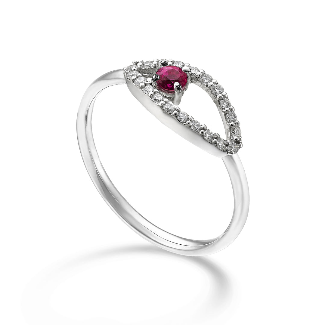 World Diamond Group een 18k "oog" robijn n. 0,11 ct diam. ct.0,15 GA5186O4RBN026