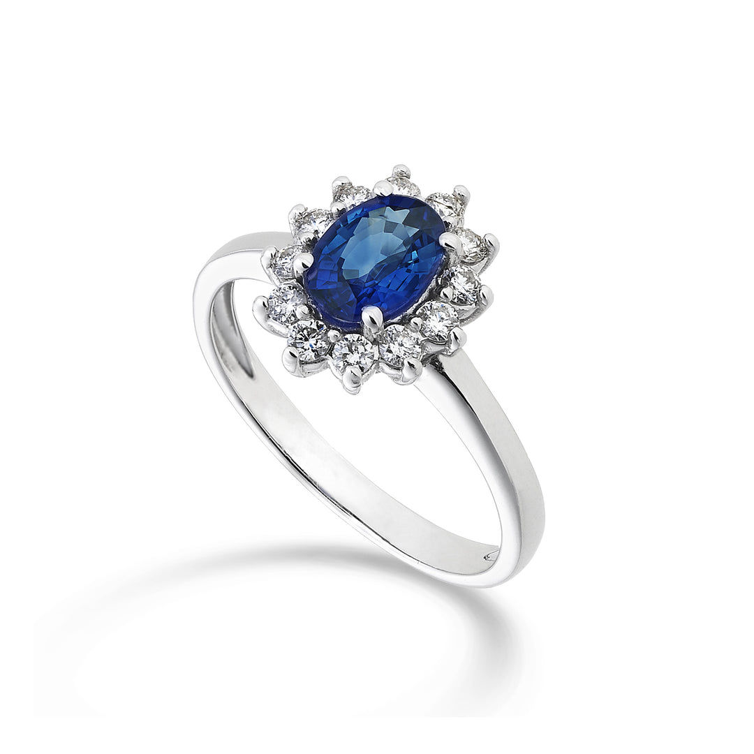 Nihama egy 18k ovális zafír 7x5 ct.0,80 átm. 0,30 ct NA5094O4ZFD