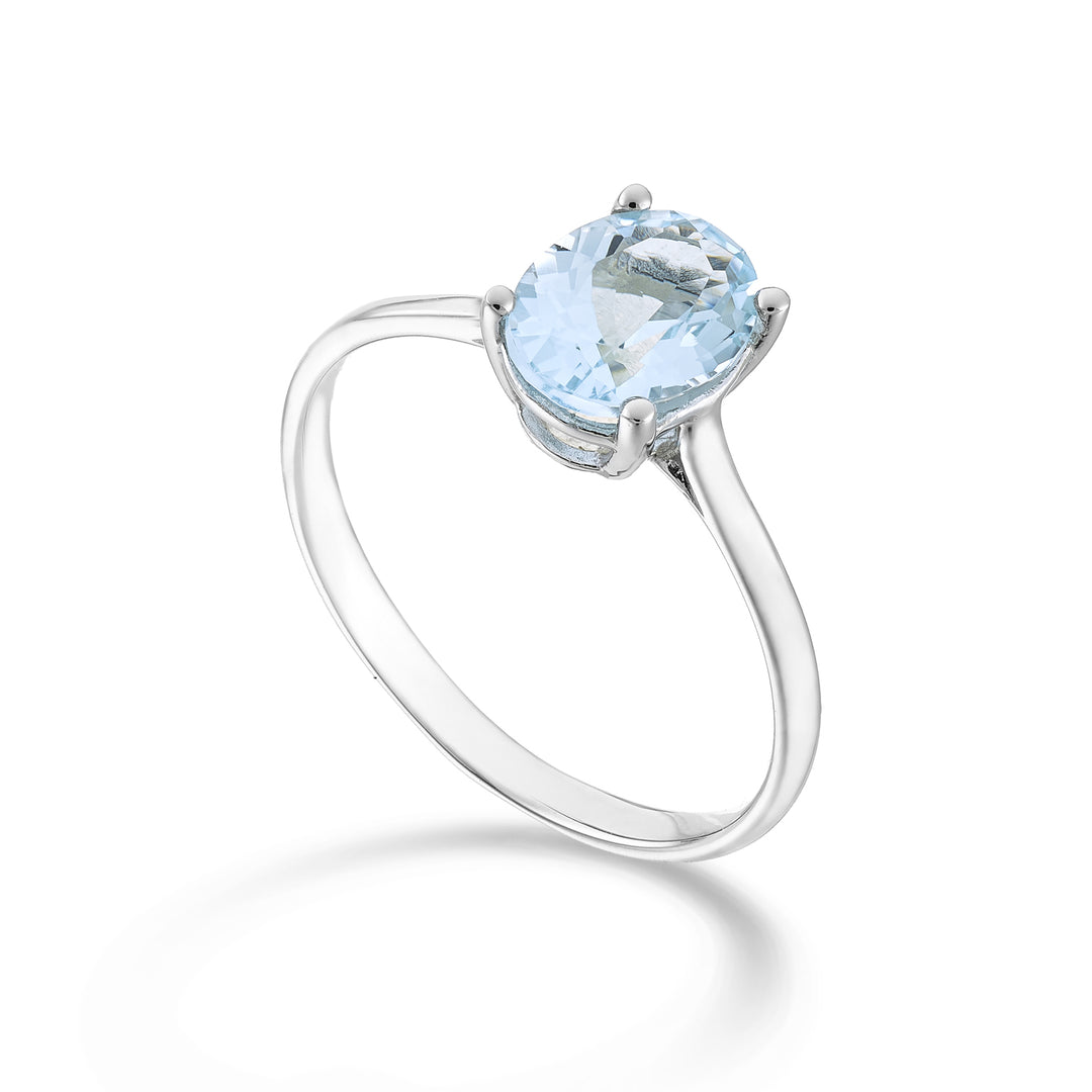 Nihama an 18k acquamarina ovale 8x6 ct.1,00 NA5172O4AM