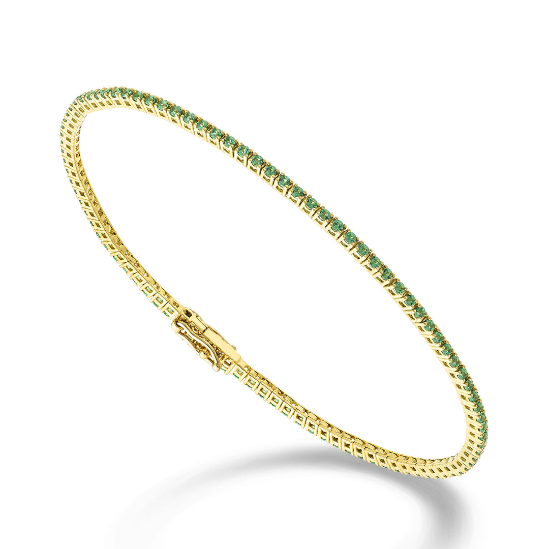 Mikiko br tenisz 18k smaragd 0,95 ct, 17,2 cm sárga arany - 94 beállítás MBTF0011SMRO1