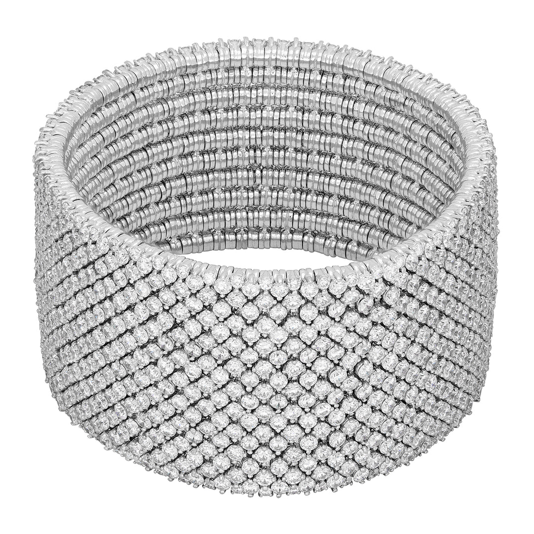 World Diamond Group bracciale elastico pave&