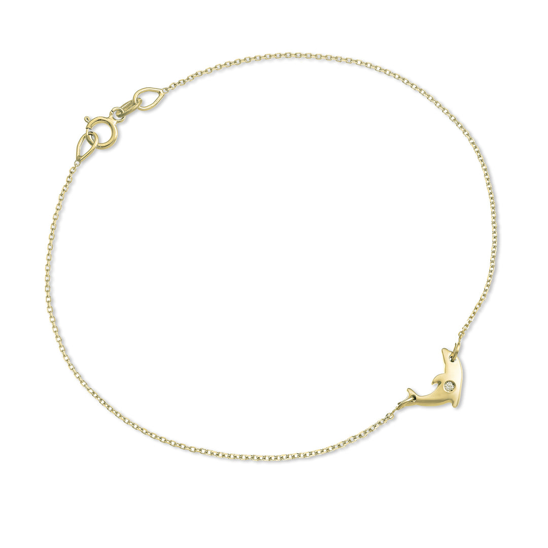 Nihama br 18k delfin 0,01 ct gult guld NB5048O1BR001