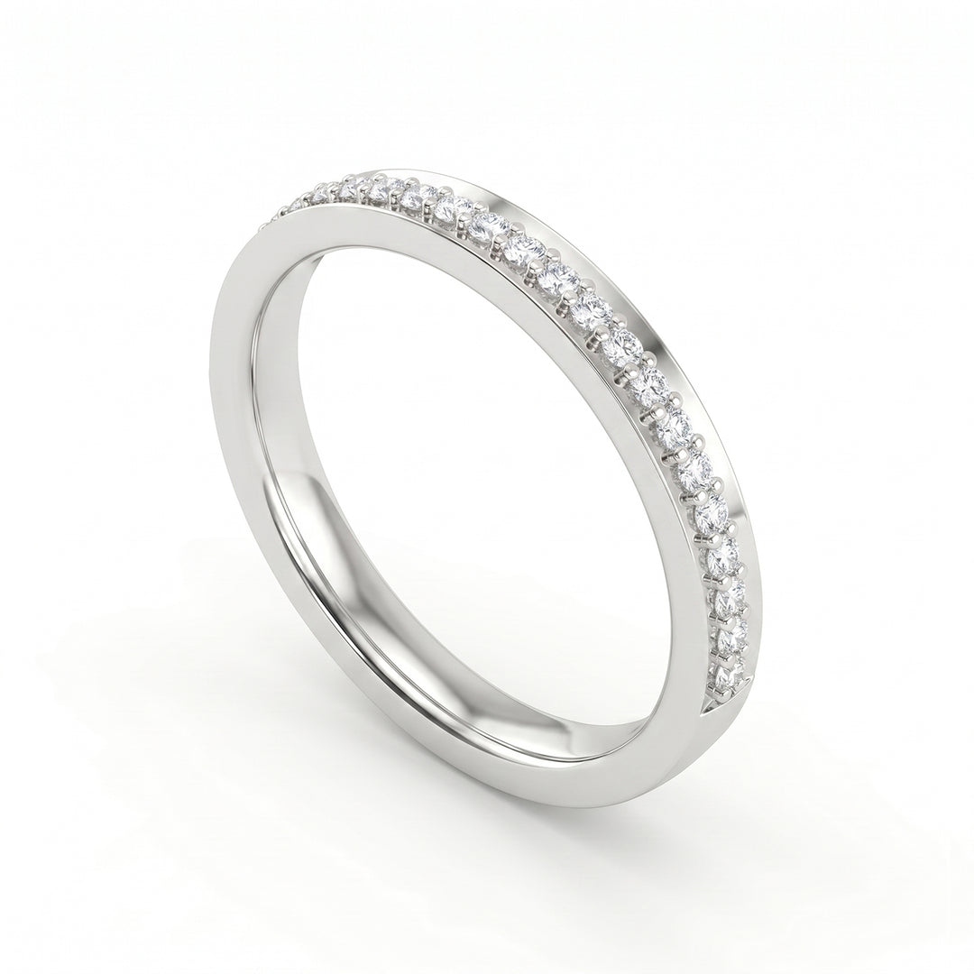 World Diamond Group 18k úzkopásmová půlkruhová dráha s diamanty GAFEDEMG07DIO4-20