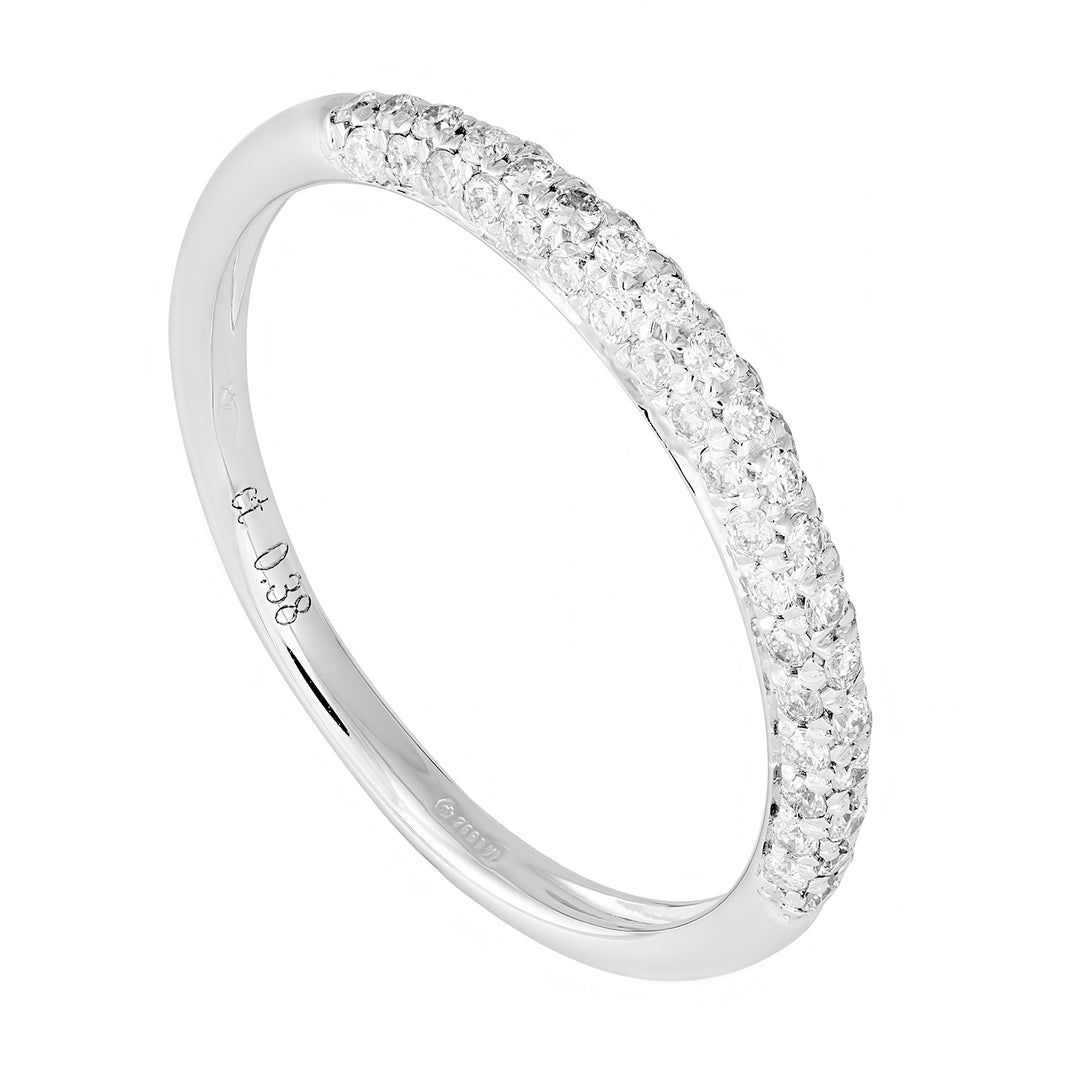 Anillo de eternidad Golay con pavé de 1/2 vuelta en total 0,34 ct AFMG007WDI-17117110327