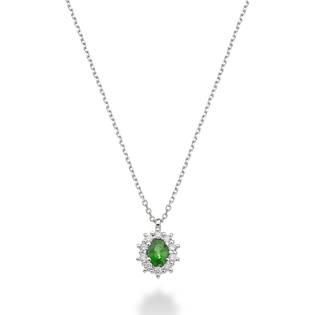 Mikiko cl 9k oval smaragd 4x3 ct.0,15 diam. ct.0.08 MD5125R4BE