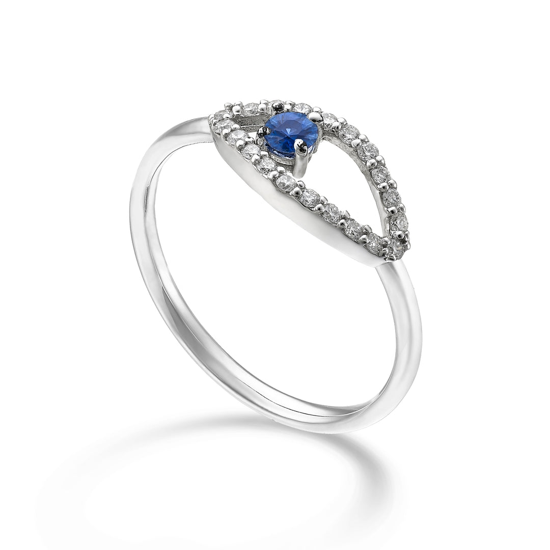 World Diamond Group an 18k "eye" sapphire no. 0.11 ct diam. ct.0.15 GA5186O4ZFN026