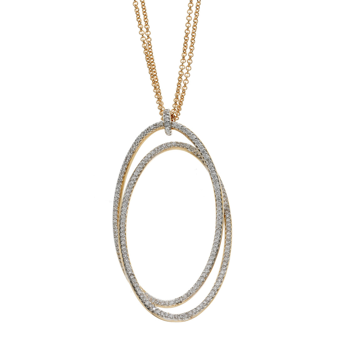 Golay contour choker 2 store rosa gull ovaler GEG009-10035000002