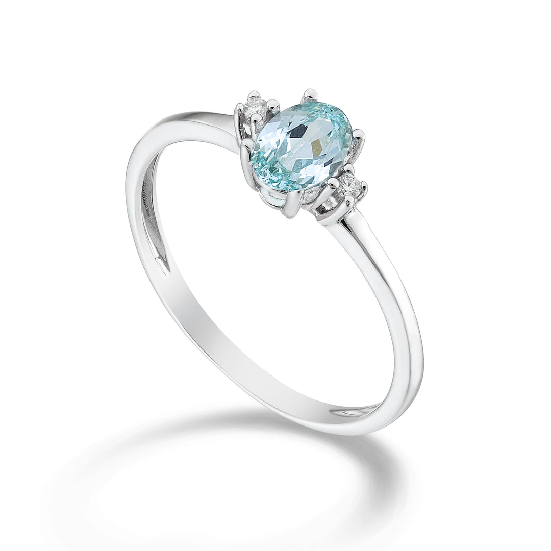 Nihama en 18k oval paraiba turmalin 7x5 ct.0,80 diam. ct.0,03 NA5073O4PAR