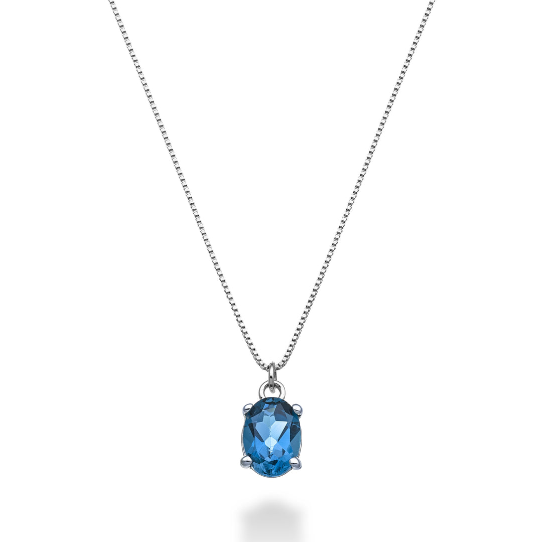 Mikiko cl 18k ovalado topacio azul Londres 7x5 ct.1,00 MD5141O4TPBL