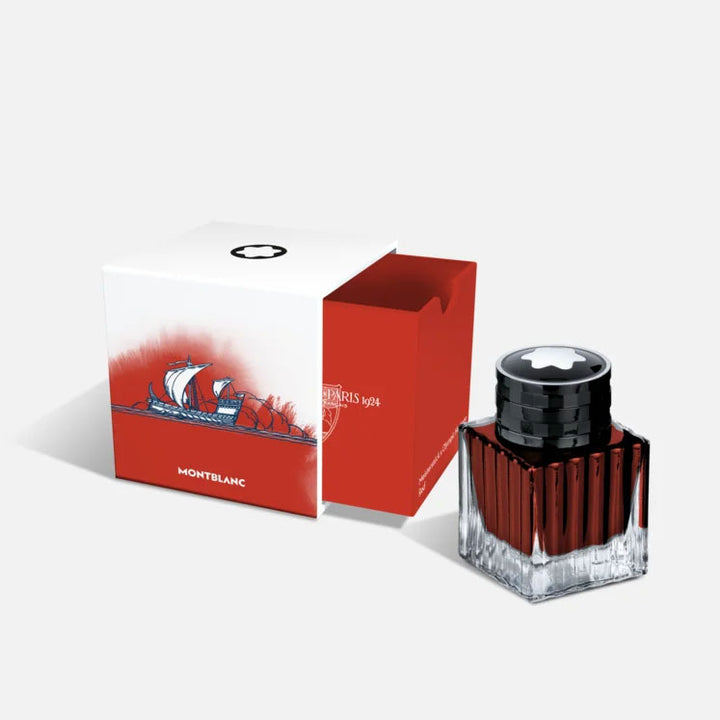 Montblanc 잉크 플라스크 50ml Meisterst ⁇ ck x 올림픽 유산 파리 1924 레드 132952