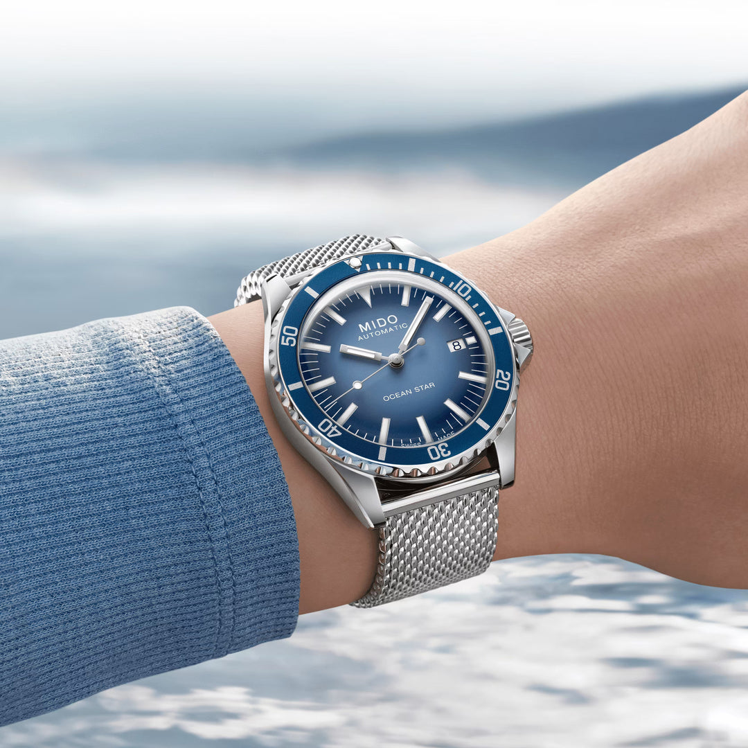 Mido Ocean Star Tribute Special Edition Watch 40 мм синяя автоматическая сталь M026.807.11.041.01