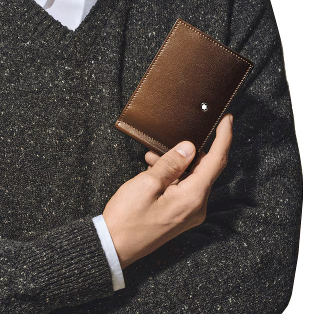 Montblanc 6 zsebes pénztárca pénztartóval Meisterstück Gradient barna 220316