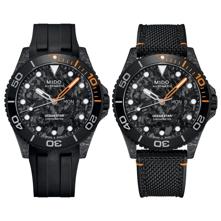 Mido часы Ocean Star 200C Carbon Limited Edition Сертификат Cosc 42mm черный автоматический углеродное волокно M042.431.77.081.00
