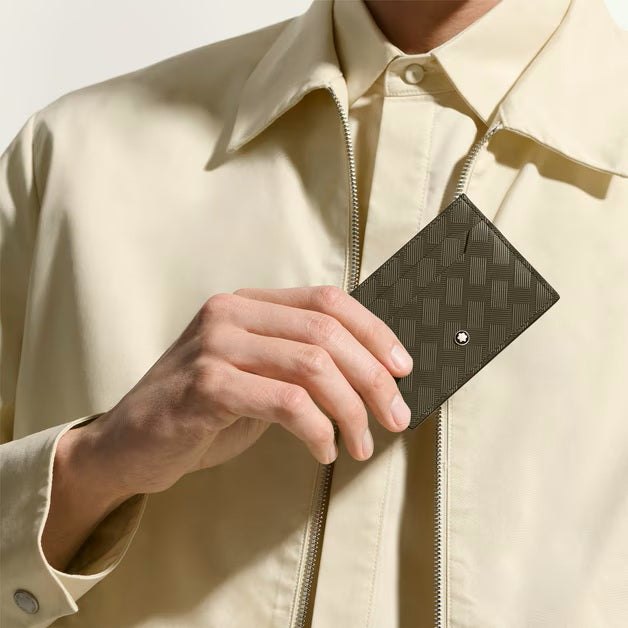 익스트림 카키 가죽 몽블랑 5포켓 카드 지갑 221422