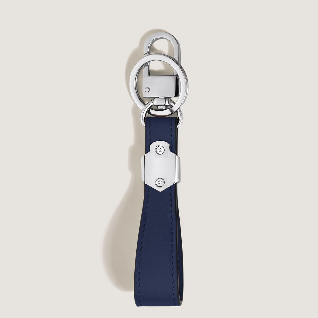 Montblanc Inkwell porte-clés cuir Meisterstück bleu encre 221312