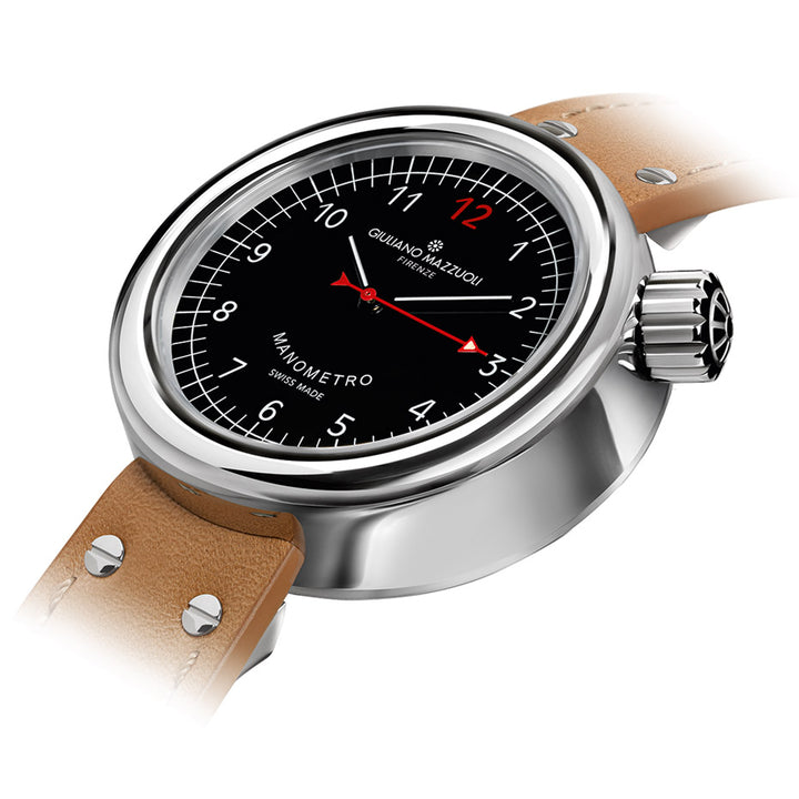 Reloj Giuliano Mazzuoli Manómetro 45mm negro automático acero MRP02N