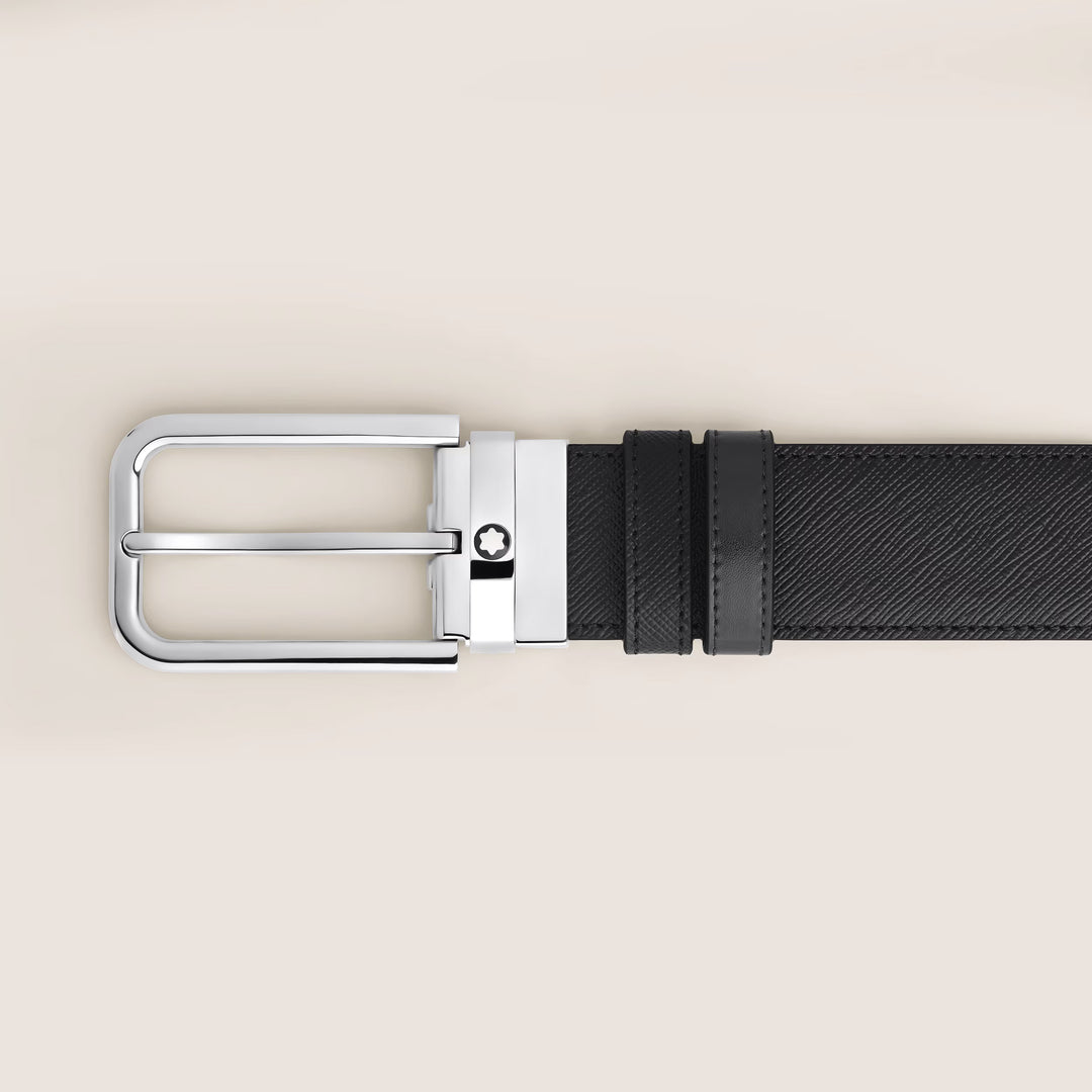 Montblanc vendbart belte 35 mm Sartorial skinn rektangulær spenne 223411