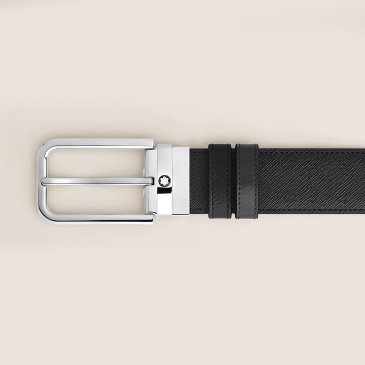 Montblanc vendbart belte 35 mm Sartorial skinn rektangulær spenne 223411