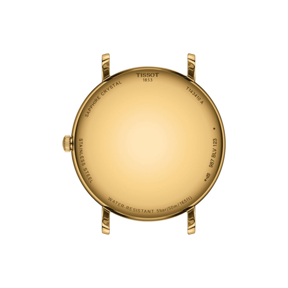 Tissot Eveytime 40 mm zegarek Zielony kwarc kwarcowy Wykończenie PVD Złoto żółty T143.410.33.091.00