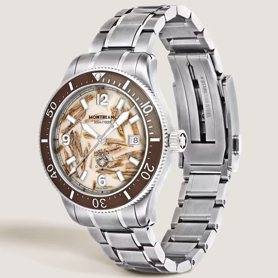 몽블랑 시계 Iced Sea 오토매틱 Date 0 Oxygen Limited Edition 700 Pieces 41mm 베이지 오토매틱 스틸 137211