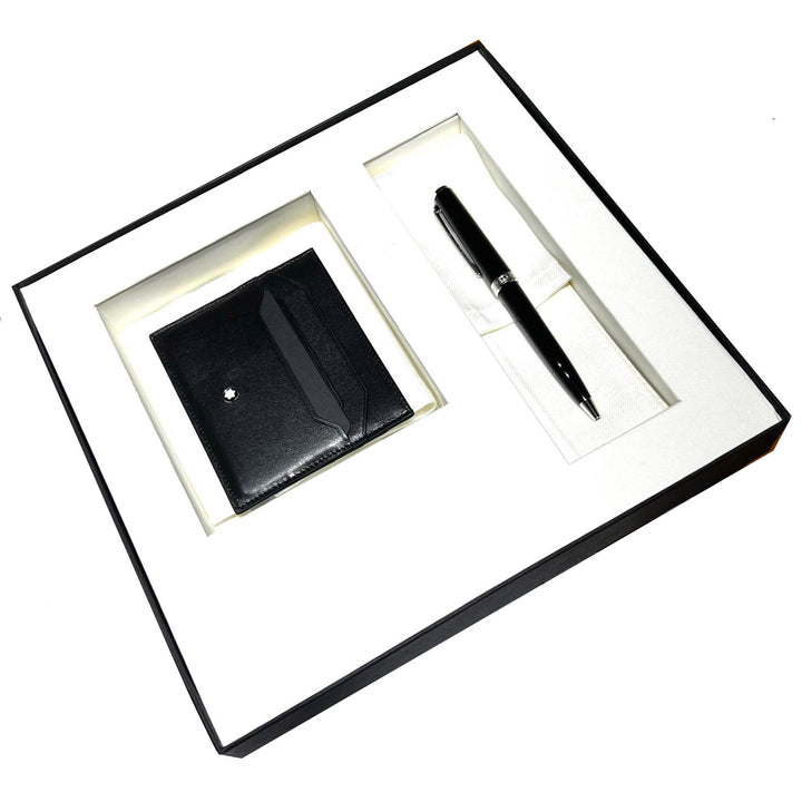 Montblanc set Pix ball and credit card holder 6cc Meisterstuck black 137793